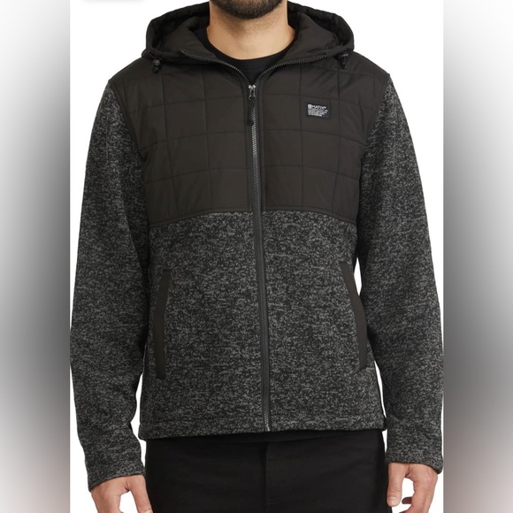 Matix Other - Matix Men's Hoodie Full Zip Colorblock Sweater Jacket Black Size Medium NEW